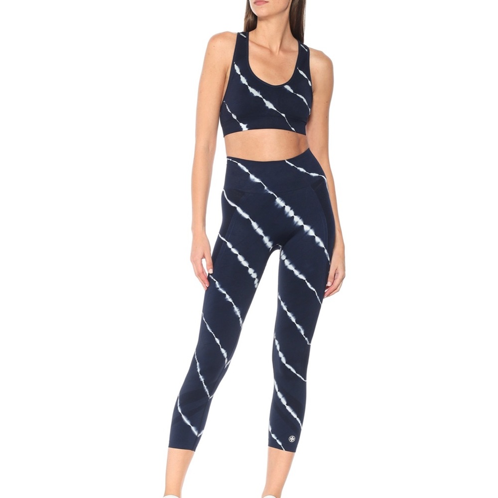 TORY SPORT Tie-dye high-rise leggings S and top M